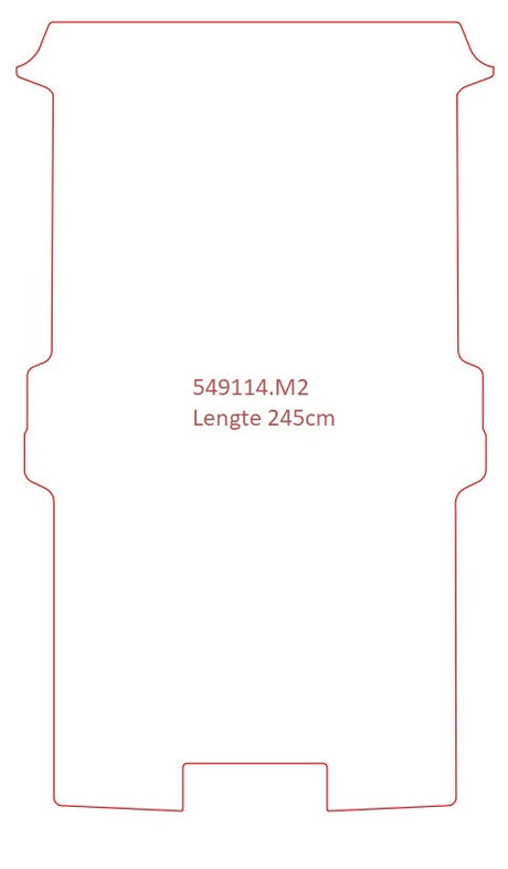 Laadruimtemat Fiat Scudo/e-Scudo - Lengte 2, 2 schuifdeuren