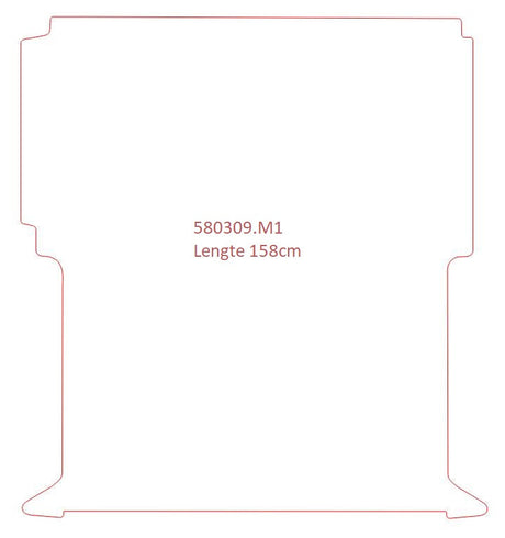 Renault Kangoo Lengte 1, 158x143cm, 1 schuifdeur - pasvorm