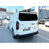 Achterbumperskirt passend voor Ford Transit Custom (V710) 2023- / Volkswagen Transporter T7 2024- (Met spatlappen) (ABS Glanzend zwart)