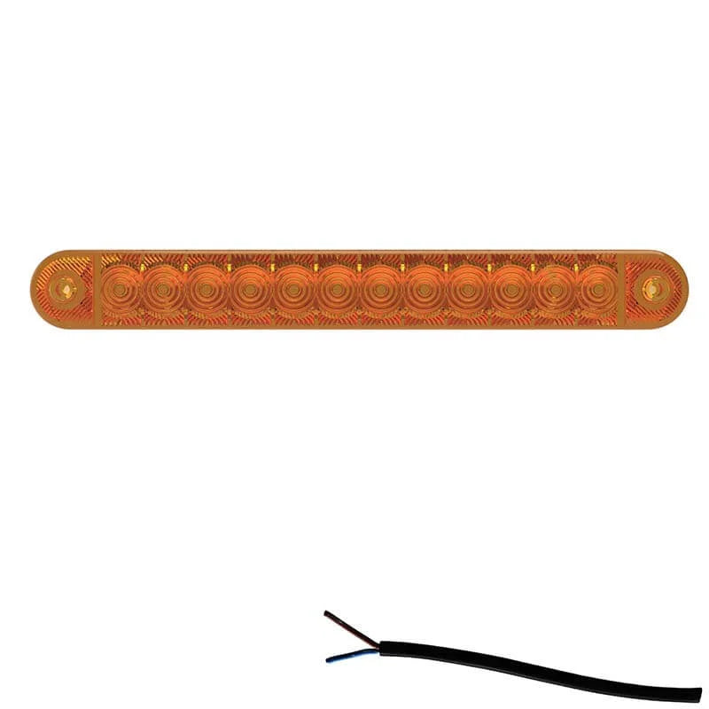 LED markeringslicht amber | 12-24v | 50cm. kabel | M10MV-800A