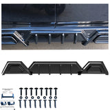 Achterbumperskirt (Diffuser) passend voor Volkswagen Transporter T7 2024- & Ford Transit Custom (V710) 2023- - Glanzend zwart