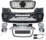 Voorbumper AMG-look - Mercedes-Benz Sprinter W907 (2018+) - Glanzend Zwarte Grill