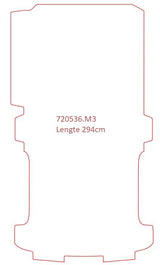 Laadruimtemat VW T5/T6 - Lange wielbasis, enkel cabine