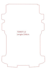 Laadruimtemat VW T5/T6 - Dubbel cabine Budgetline, lange wielbasis