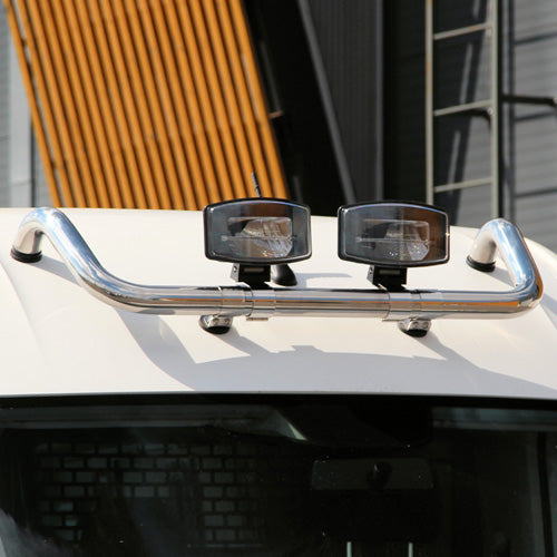 Lampenhouder voor op het dak, gepolijst met kabel en 2 klem beugels