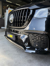 Voorbumper AMG-look - Mercedes-Benz Sprinter W907 (2018+) - Glanzend Zwarte Grill