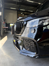 Voorbumper AMG-look - Mercedes-Benz Sprinter W907 (2018+) - Glanzend Zwarte Grill