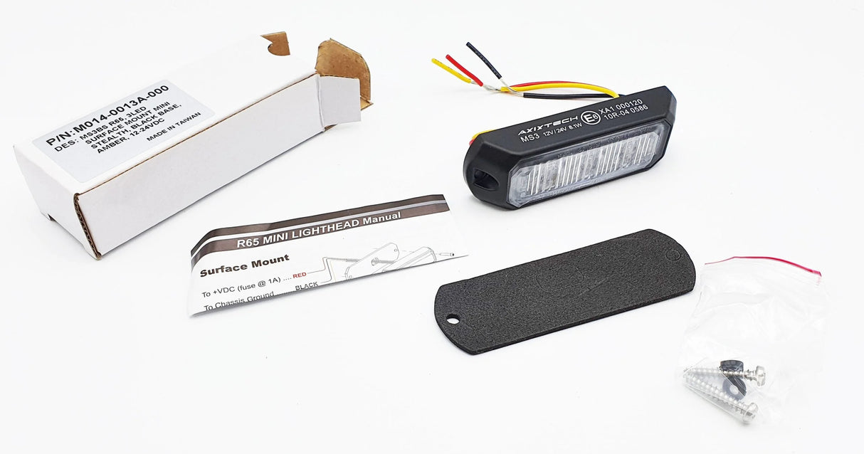 MS3-Mini-Stealth flush mounting Amber