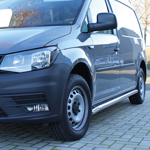 RVS sidebars VW Caddy Cargo 5 2020+ (glans geplijst/ L1/ Gebogen)