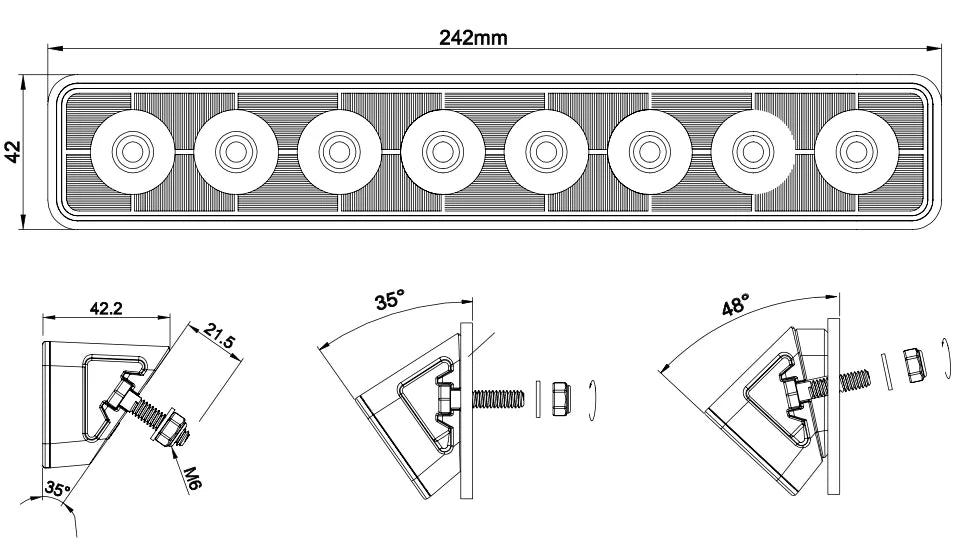 Ollson 48 watt scenelight zijlamp