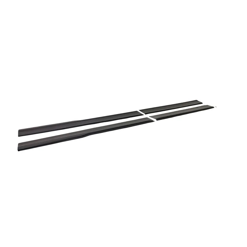 Set sideskirts passend voor Ford Transit Custom LWB (V710) 2023- / Volkswagen Transporter T7 LWB 2024- (ABS Glanzend zwart)