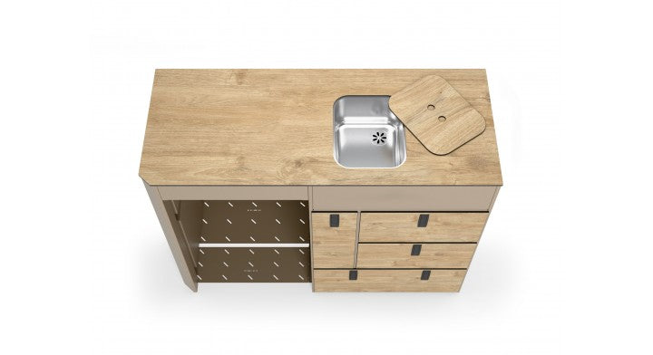 Werkblad Moon Kitchen Solid Model 3 gootsteen links detail