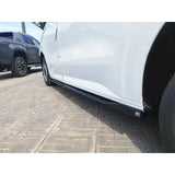 Set sideskirts V.2 passend voor Ford Transit Custom SWB (V710) 2023- / Volkswagen Transporter T7 SWB 2024- (ABS Glanzend zwart)