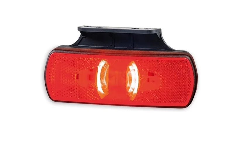 LED markeringslicht neon roodmet beugel | 12-24v | 50cm. kabel | MV-3350R