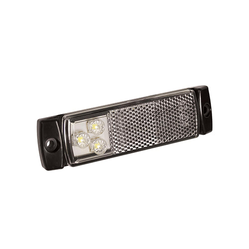 LED markeringslicht wit | 12-24v | 50cm. kabel | 129WM