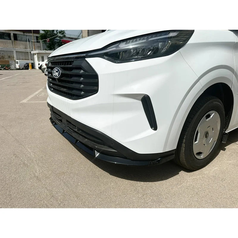 Voorspoiler V.2 passend voor Ford Transit Custom (V710) 2023- (ABS Glanzend zwart)