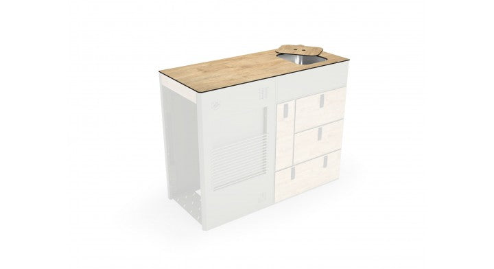 Werkblad Moon Kitchen Solid Model 2 gootsteen rechts