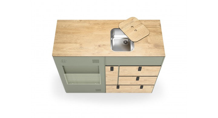 Werkblad Moon Kitchen Solid Model 2 gootsteen links detail