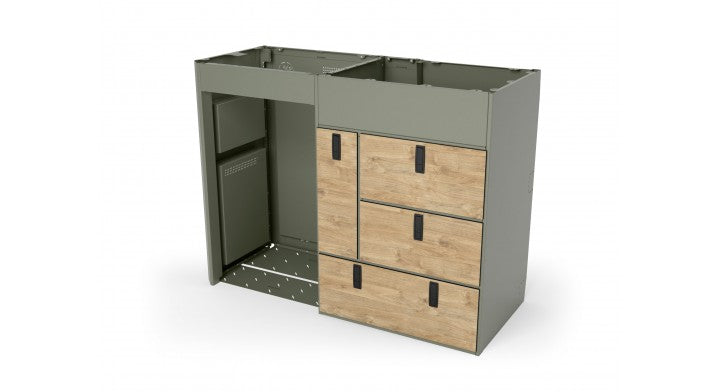 Moon Kitchen Solid Model 3 RAL 7033 zonder lade detail